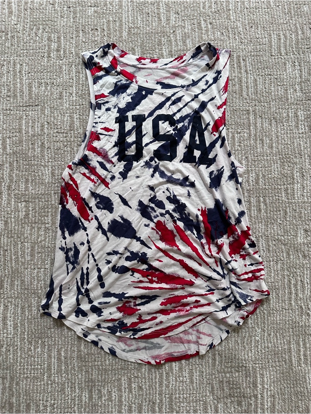 Grayson Threads Tie-Dye USA Tank Top - Red & Navy